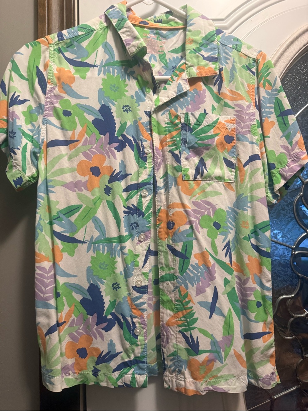 Cat & Jack Kids Floral Button-Up Shirt - Multi